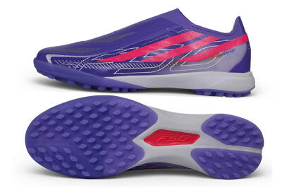 Adidas F50 Hyperfast Elite Laceless TF Artificial Turf Soccer Shoes - Purple/Lucid Purple/Lucid Pink