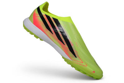 Adidas F50 Hyperfast Elite Laceless TF Artificial Turf Soccer Shoes - Yellow/Solar Yellow/Lucid Pink