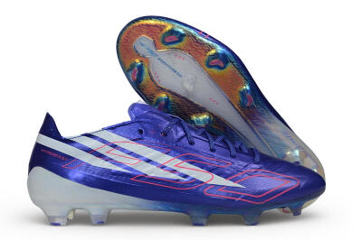 Adidas F50 Hyperfast Evo FG Firm Ground Soccer Cleats - Blue/Lucid Blue/White