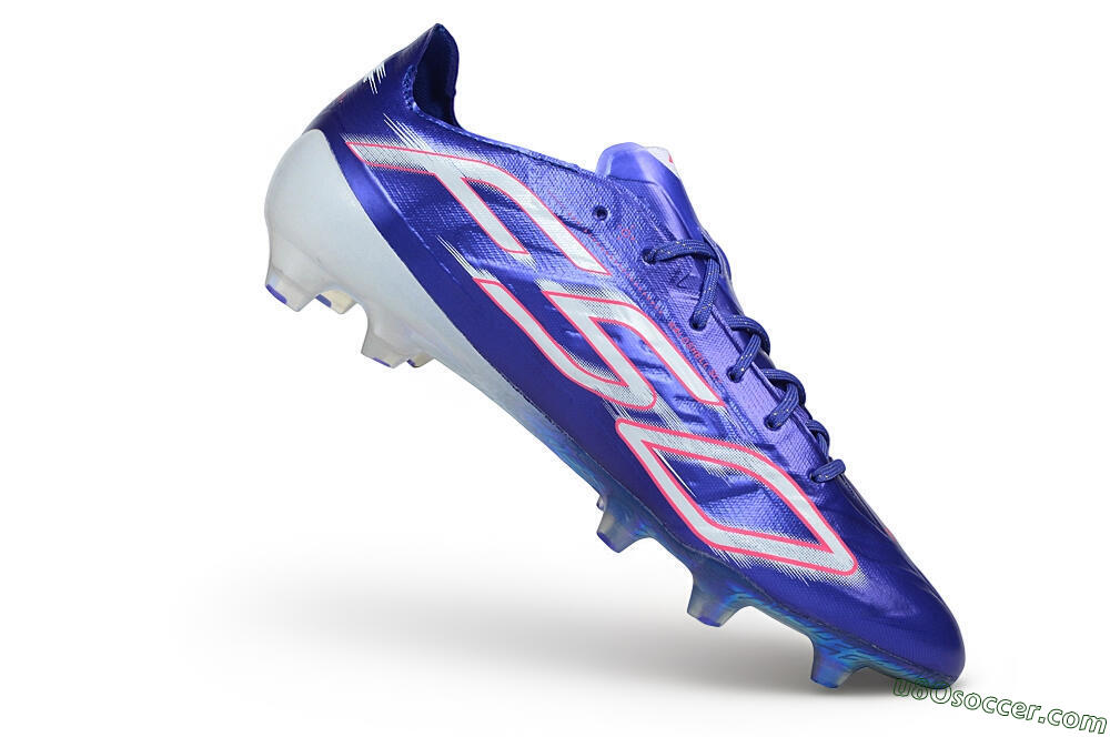 Adidas F50 Hyperfast Evo FG Firm Ground Soccer Cleats - Blue/Lucid Blue/White 4