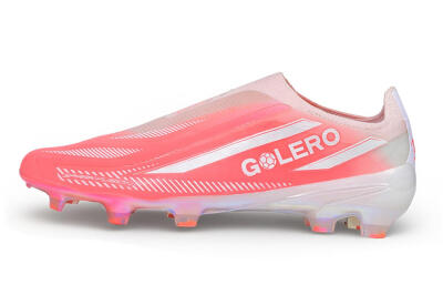 Adidas F50 Hyperfast Elite Laceless FG Firm Ground Soccer Cleats - Pink/Sunset Pink/Iridescent White