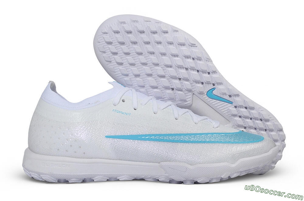 Nike Air Zoom Mercurial Vapor 17 Elite TF Artificial Turf Soccer Shoes - White/White/Baltic Blue 1