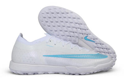 Nike Air Zoom Mercurial Vapor 17 Elite TF Artificial Turf Soccer Shoes - White/White/Baltic Blue