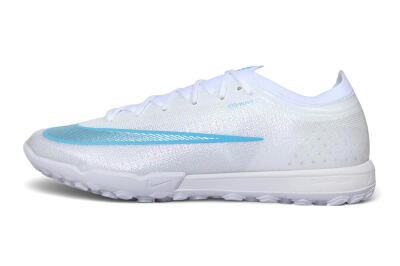 Nike Air Zoom Mercurial Vapor 17 Elite TF Artificial Turf Soccer Shoes - White/White/Baltic Blue