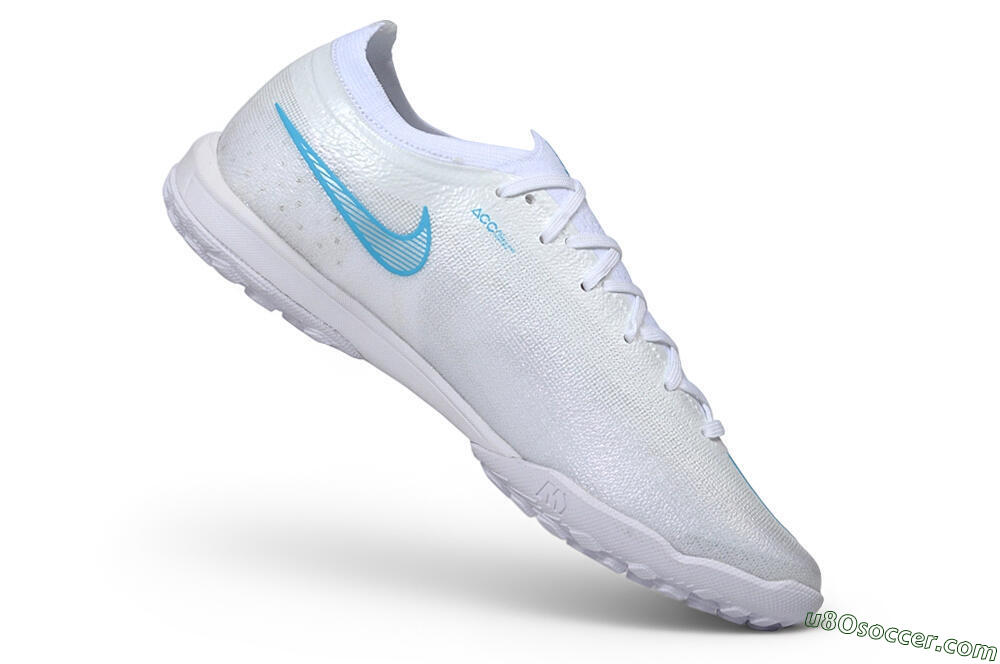 Nike Air Zoom Mercurial Vapor 17 Elite TF Artificial Turf Soccer Shoes - White/White/Baltic Blue 4