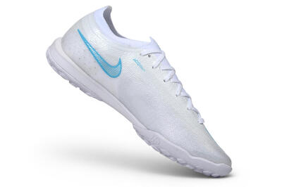 Nike Air Zoom Mercurial Vapor 17 Elite TF Artificial Turf Soccer Shoes - White/White/Baltic Blue