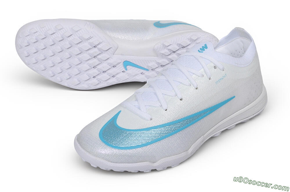 Nike Air Zoom Mercurial Vapor 17 Elite TF Artificial Turf Soccer Shoes - White/White/Baltic Blue 3