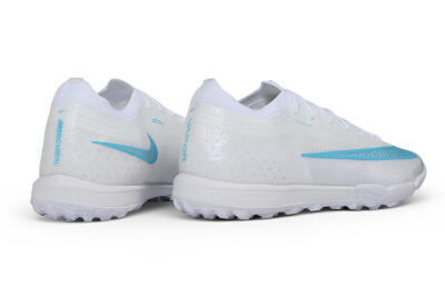 Nike Air Zoom Mercurial Vapor 17 Elite TF Artificial Turf Soccer Shoes - White/White/Baltic Blue