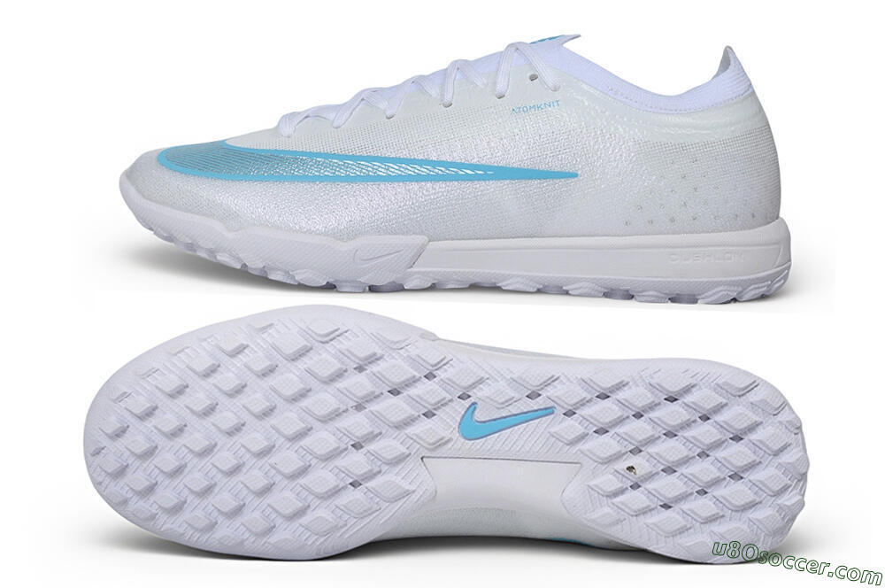 Nike Air Zoom Mercurial Vapor 17 Elite TF Artificial Turf Soccer Shoes - White/White/Baltic Blue 0