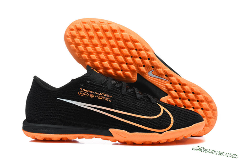 Nike Air Zoom Mercurial Superfly 11 Elite TF Artificial Turf Soccer Shoes - Black/Black/Total Orange 1