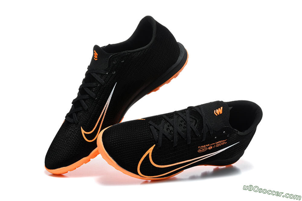 Nike Air Zoom Mercurial Superfly 11 Elite TF Artificial Turf Soccer Shoes - Black/Black/Total Orange 6