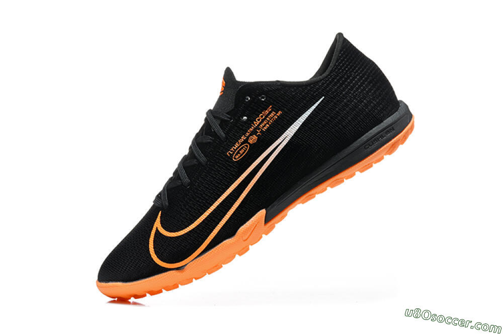 Nike Air Zoom Mercurial Superfly 11 Elite TF Artificial Turf Soccer Shoes - Black/Black/Total Orange 8