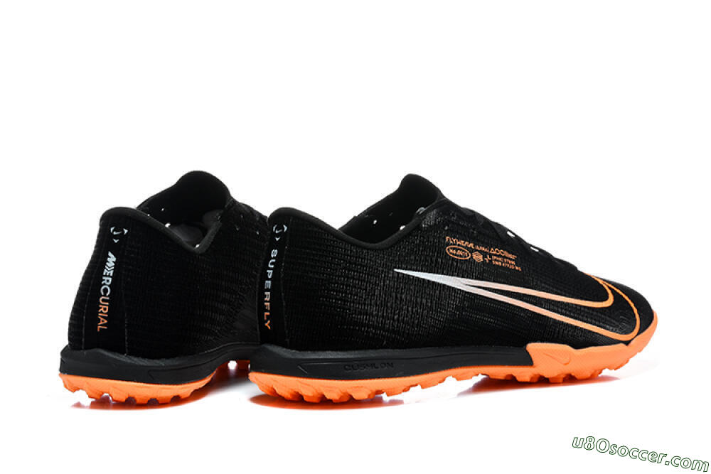 Nike Air Zoom Mercurial Superfly 11 Elite TF Artificial Turf Soccer Shoes - Black/Black/Total Orange 9