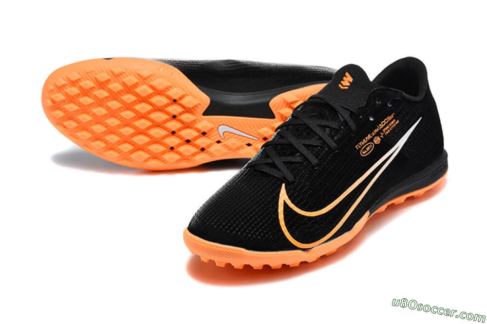 Nike Air Zoom Mercurial Superfly 11 Elite TF Artificial Turf Soccer Shoes - Black/Black/Total Orange 3