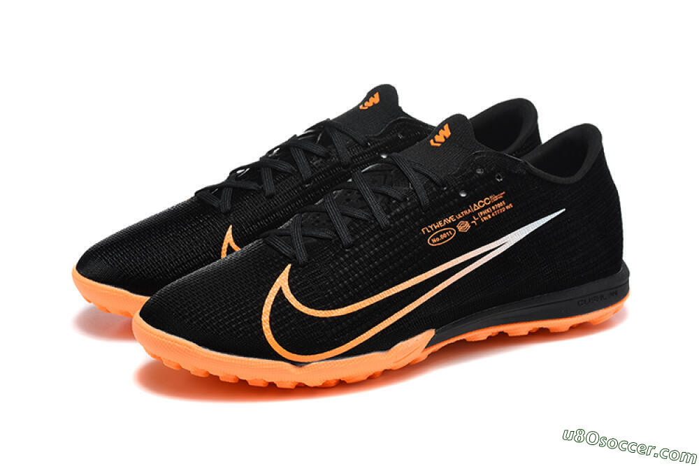 Nike Air Zoom Mercurial Superfly 11 Elite TF Artificial Turf Soccer Shoes - Black/Black/Total Orange 5