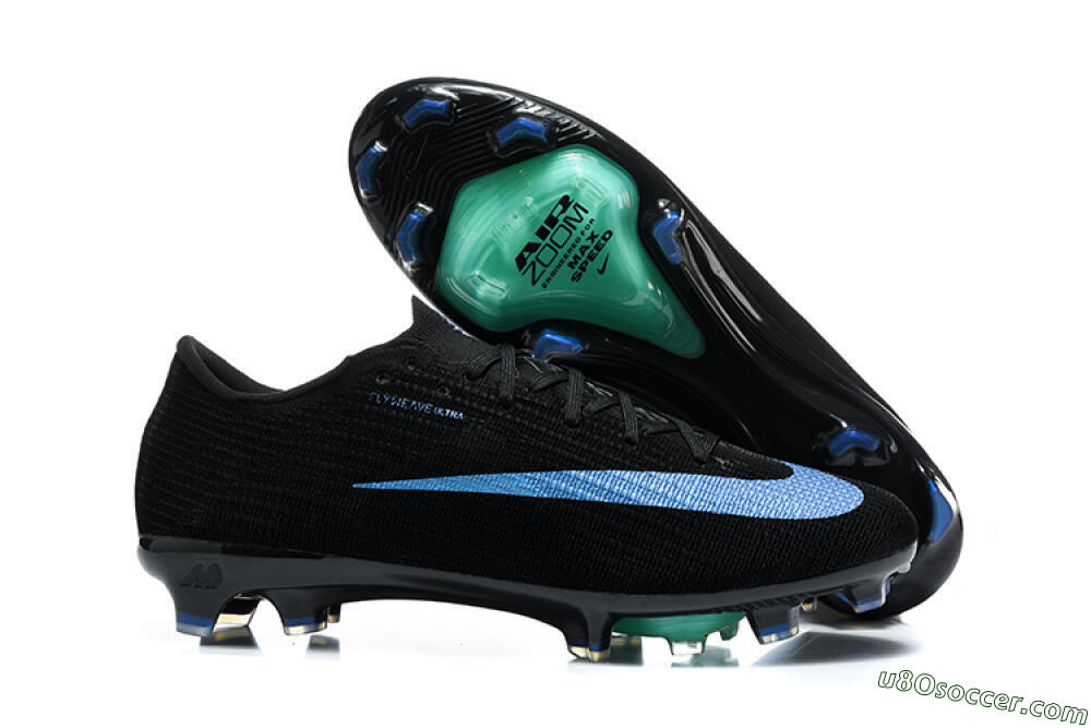 Nike Air Zoom Mercurial Superfly 11 Elite FG Firm Ground Soccer Cleats - Black/Black/Laser Blue 1