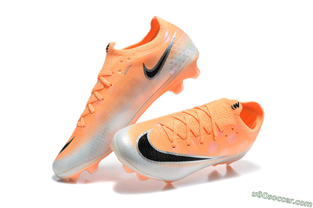 Nike Air Zoom Mercurial Vapor 17 Elite FG Firm Ground Soccer Cleats - Orange/Sunset Orange/Metallic Silver 6