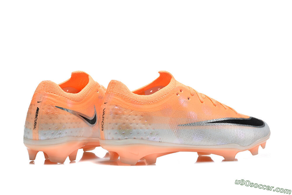Nike Air Zoom Mercurial Vapor 17 Elite FG Firm Ground Soccer Cleats - Orange/Sunset Orange/Metallic Silver 9
