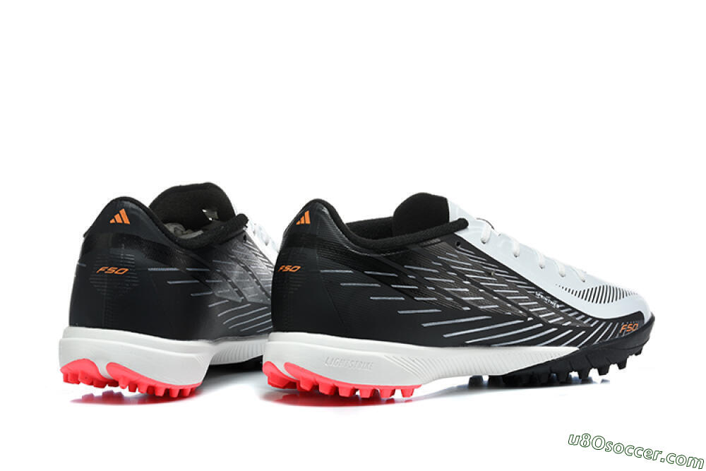 Adidas F50 Pro TF Artificial Turf Soccer Shoes - White/Core Black/Solar Red 9