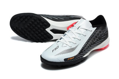 Adidas F50 Pro TF Artificial Turf Soccer Shoes - White/Core Black/Solar Red