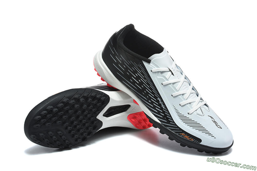 Adidas F50 Pro TF Artificial Turf Soccer Shoes - White/Core Black/Solar Red 4