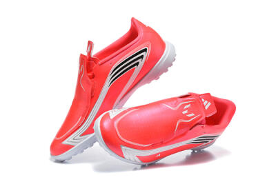 Adidas F50 Elite Laceless TF Artificial Turf Soccer Shoes - Red/Solar Red/White
