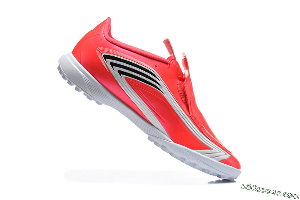 Adidas F50 Elite Laceless TF Artificial Turf Soccer Shoes - Red/Solar Red/White 7