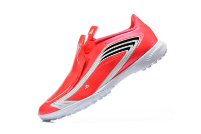 Adidas F50 Elite Laceless TF Artificial Turf Soccer Shoes - Red/Solar Red/White