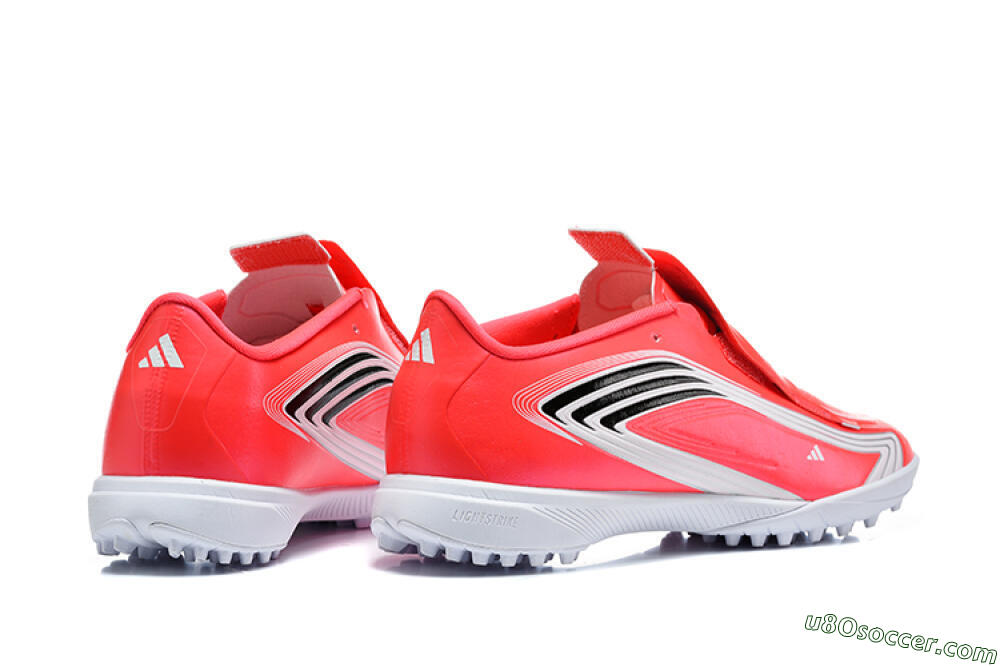 Adidas F50 Elite Laceless TF Artificial Turf Soccer Shoes - Red/Solar Red/White 9