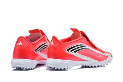 Adidas F50 Elite Laceless TF Artificial Turf Soccer Shoes - Red/Solar Red/White