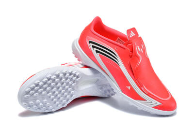 Adidas F50 Elite Laceless TF Artificial Turf Soccer Shoes - Red/Solar Red/White