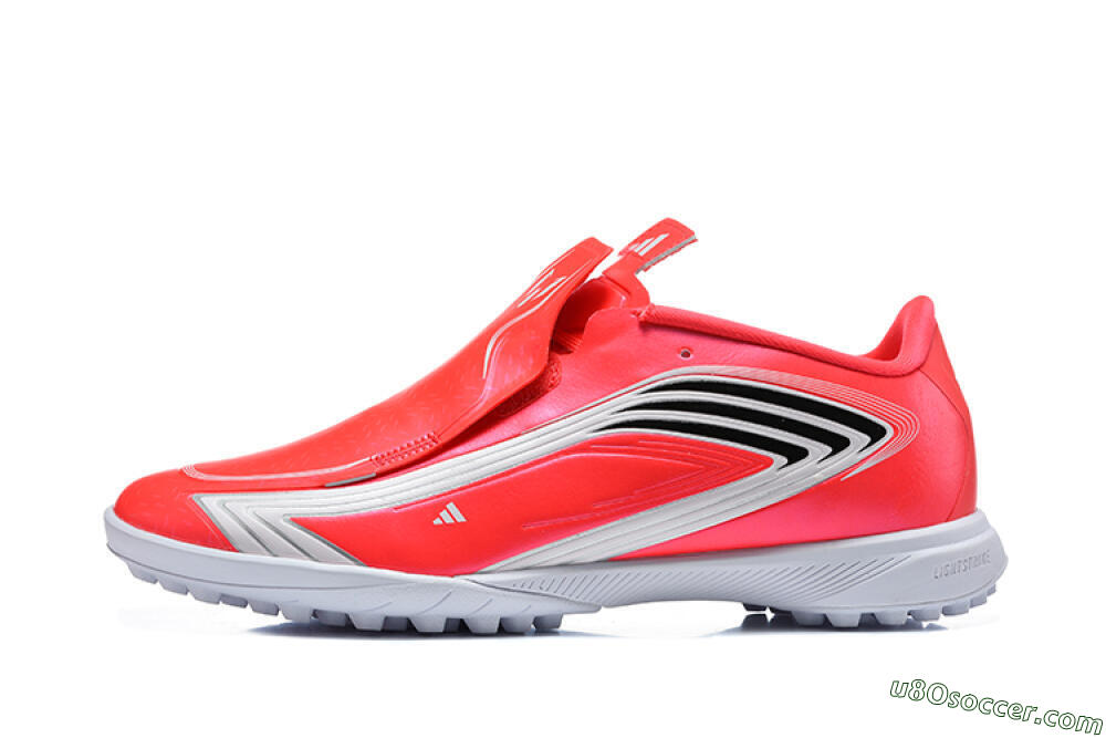 Adidas F50 Elite Laceless TF Artificial Turf Soccer Shoes - Red/Solar Red/White 2