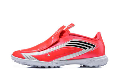 Adidas F50 Elite Laceless TF Artificial Turf Soccer Shoes - Red/Solar Red/White