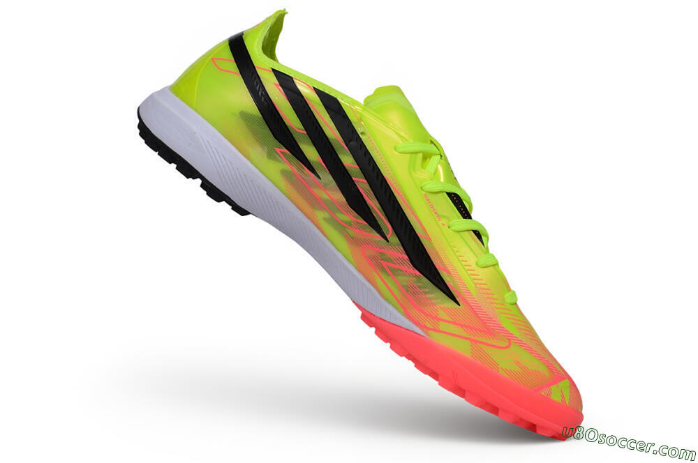 Adidas F50 Hyperfast Pro TF Artificial Turf Soccer Shoes - Yellow/Solar Yellow/Lucid Pink 4