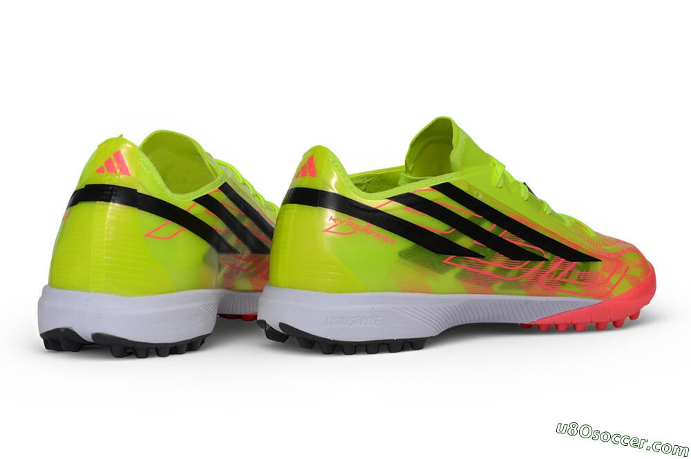 Adidas F50 Hyperfast Pro TF Artificial Turf Soccer Shoes - Yellow/Solar Yellow/Lucid Pink 6