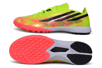 Adidas F50 Hyperfast Pro TF Artificial Turf Soccer Shoes - Yellow/Solar Yellow/Lucid Pink