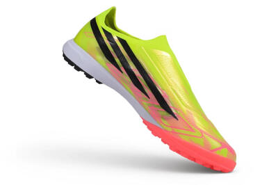 Adidas F50 Hyperfast Elite Laceless TF Artificial Turf Soccer Shoes - Yellow/Volt/Solar Red
