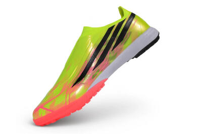 Adidas F50 Hyperfast Elite Laceless TF Artificial Turf Soccer Shoes - Yellow/Volt/Solar Red
