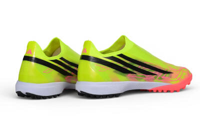 Adidas F50 Hyperfast Elite Laceless TF Artificial Turf Soccer Shoes - Yellow/Volt/Solar Red