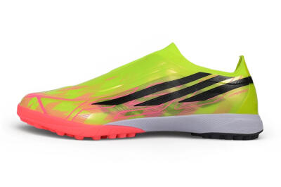 Adidas F50 Hyperfast Elite Laceless TF Artificial Turf Soccer Shoes - Yellow/Volt/Solar Red