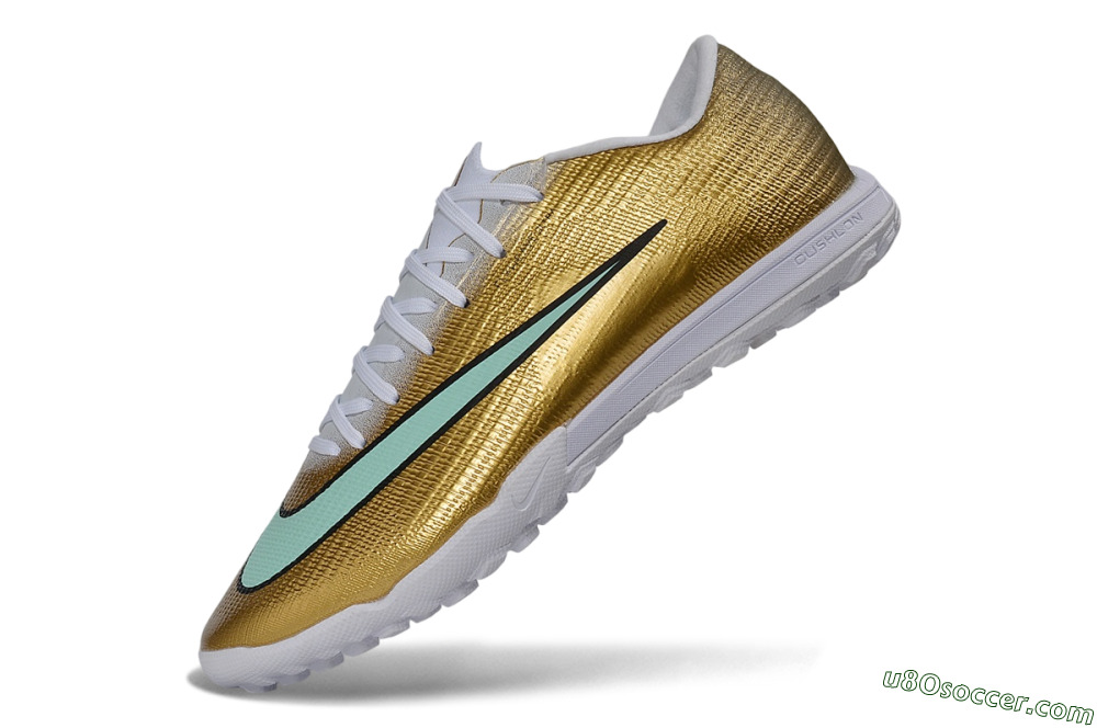 Nike Air Zoom Mercurial Superfly 11 Elite TF Artificial Turf Soccer Shoes - Gold/Metallic Gold/Mint Green 5