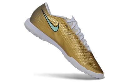 Nike Air Zoom Mercurial Superfly 11 Elite TF Artificial Turf Soccer Shoes - Gold/Metallic Gold/Mint Green
