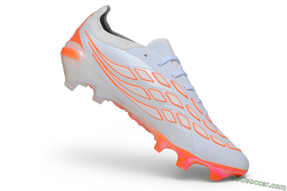 Adidas Predator 26 Elite FG Firm Ground Soccer Cleats - White/Cloud White/Solar Red 4