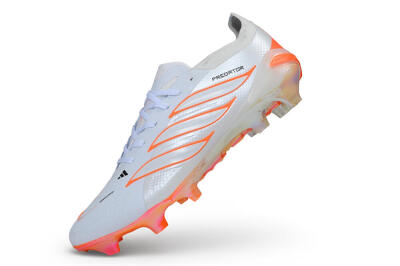 Adidas Predator 26 Elite FG Firm Ground Soccer Cleats - White/Cloud White/Solar Red