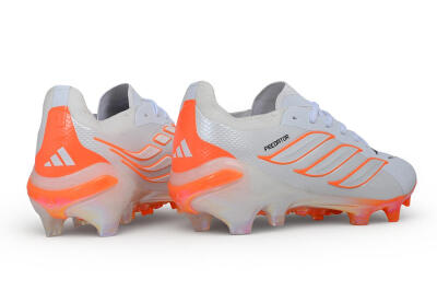 Adidas Predator 26 Elite FG Firm Ground Soccer Cleats - White/Cloud White/Solar Red