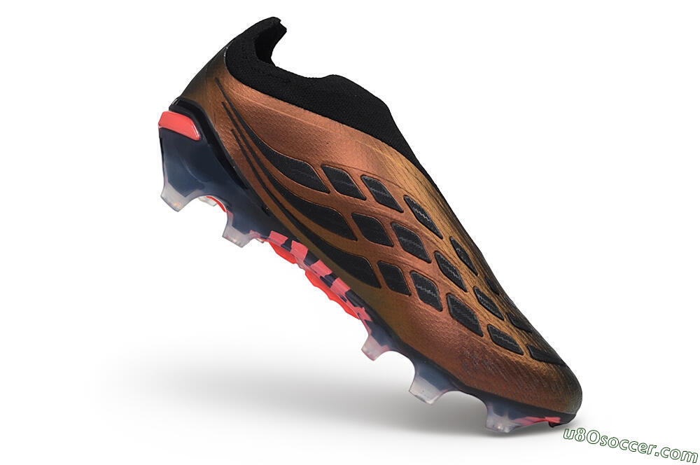 Adidas Predator 26 Elite Laceless FG Firm Ground Soccer Cleats - Bronze/Metallic Bronze/Core Black 4