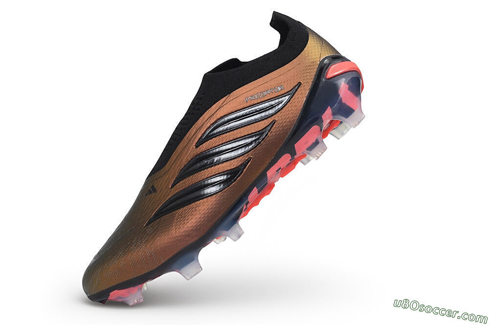 Adidas Predator 26 Elite Laceless FG Firm Ground Soccer Cleats - Bronze/Metallic Bronze/Core Black 5