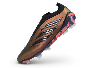 Adidas Predator 26 Elite Laceless FG Firm Ground Soccer Cleats - Bronze/Metallic Bronze/Core Black