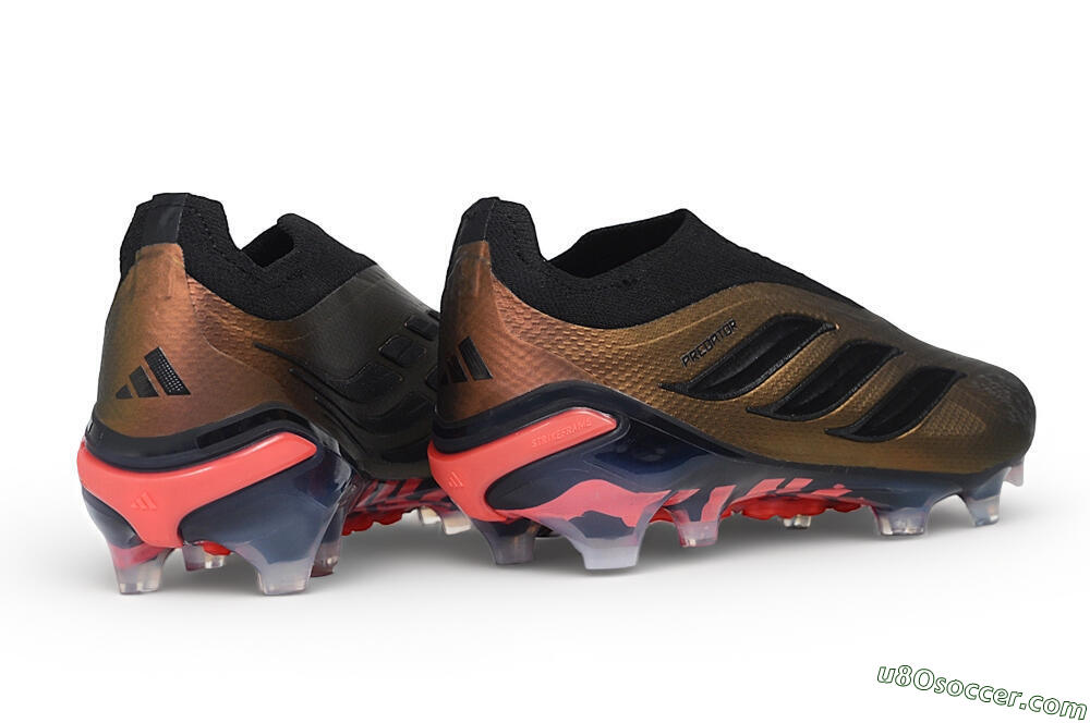 Adidas Predator 26 Elite Laceless FG Firm Ground Soccer Cleats - Bronze/Metallic Bronze/Core Black 6