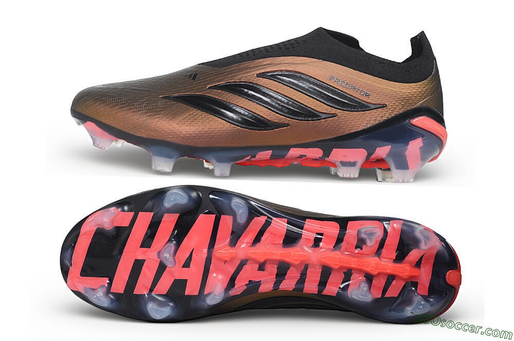 Adidas Predator 26 Elite Laceless FG Firm Ground Soccer Cleats - Bronze/Metallic Bronze/Core Black 0